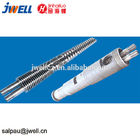 Pelletizing Conical Extruder Screws And Barrels Double Holes For Pp Pe Abs Extrusion