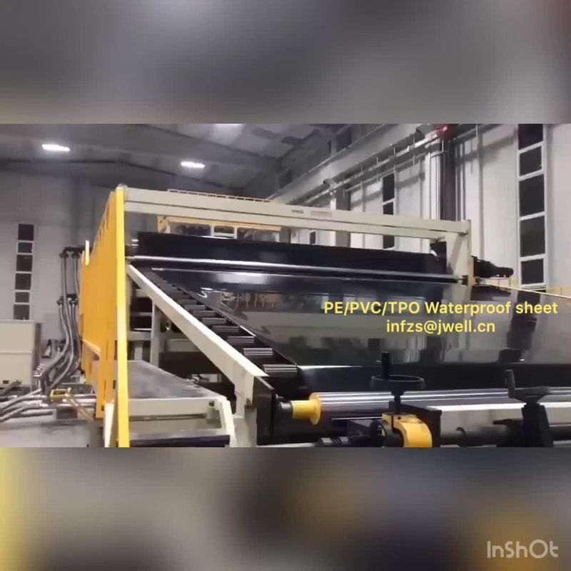 8m Geomembrane Plastic Sheet Extrusion Line , Plastic Extrusion Equipment Jwell