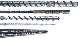 Pipe Twin Screw Extruder Parts , Injection Molding Screws And Barrels Even Mixing