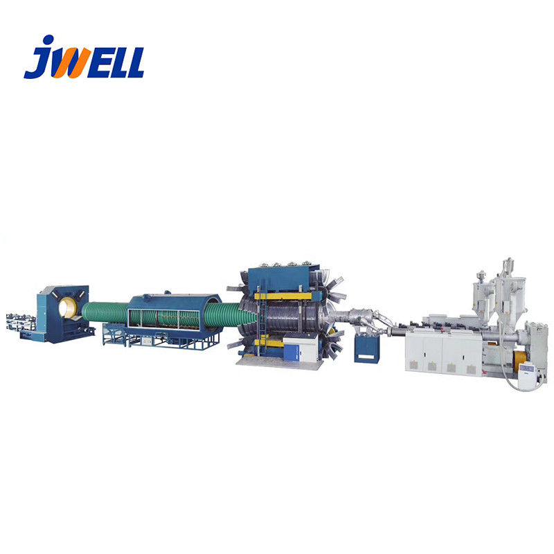Conduit Pipe Extrusion Line , Plastic Pipe Manufacturing Machine Wall Corrugated