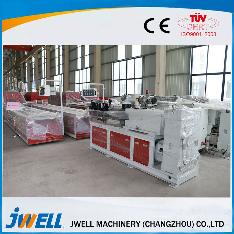 Heat Preservation WPC Extrusion Line , Single Screw Extruder Stainless Steel Frame